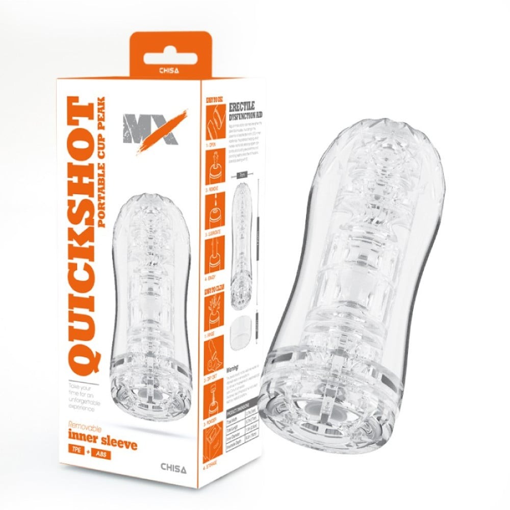 Эротическое белье - Мастурбатор в колбе Chisa MX Quickshot Portable Cup прозрачный