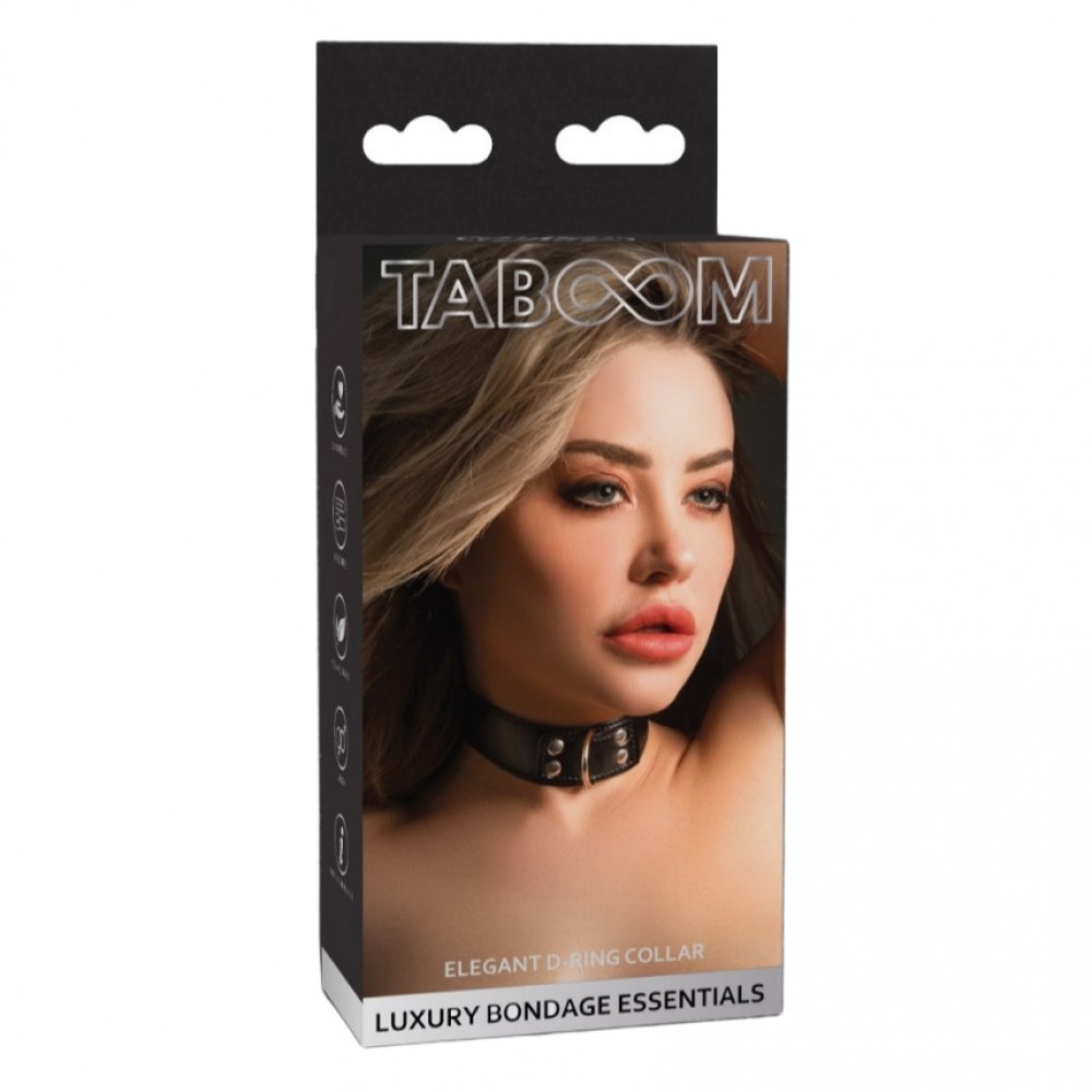 Секс игрушки - Ошейник с фиксатором Taboom, черный 1