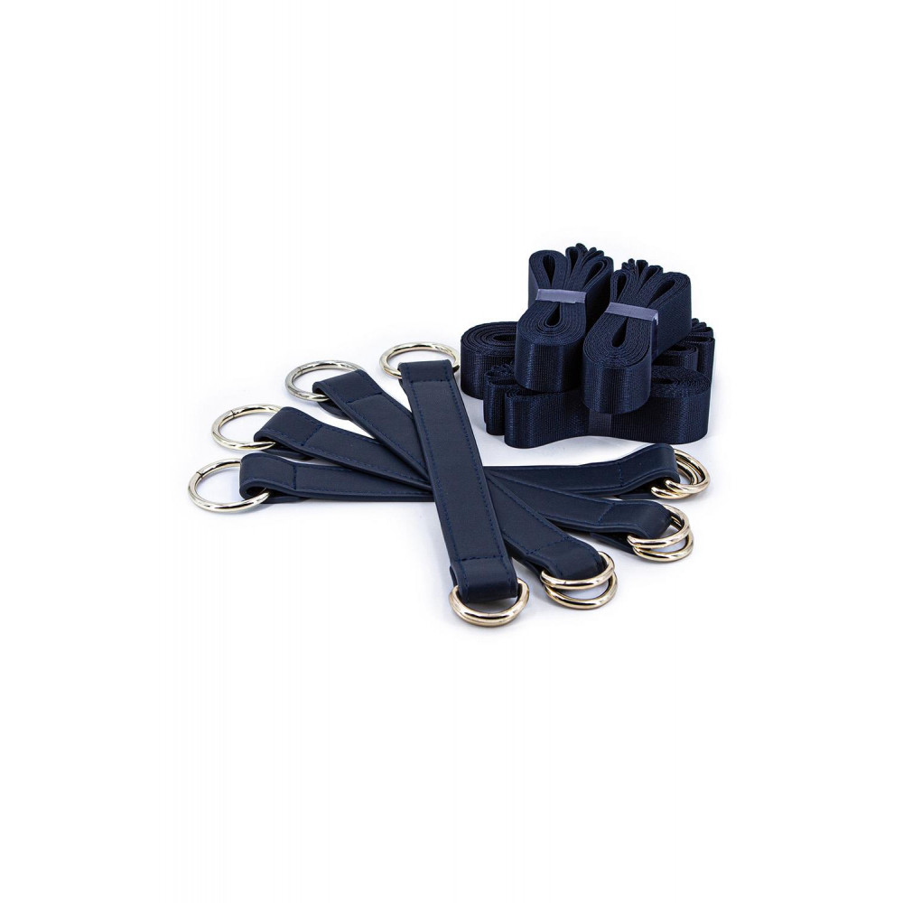 Секс игрушки - Система фиксации к кровати NS Novelties BONDAGE COUTURE TIE DOWN STRAPS BLUE