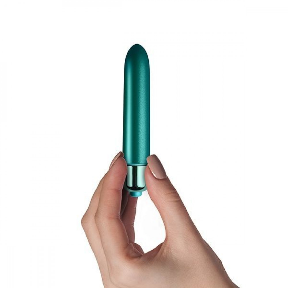 Клиторальный вибратор - Вибропуля Rocks Off RO-90mm Touch of Velvet Peacock Petals матовая, 10 режимов работы, на батарейке 2