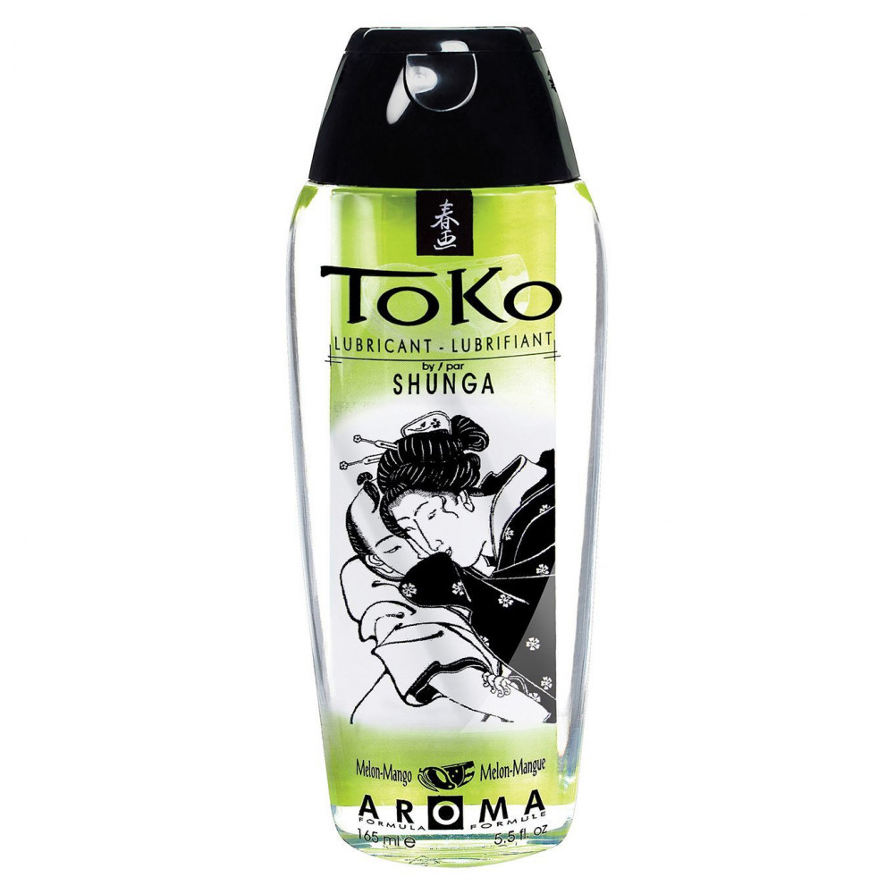 Оральные смазки - Лубрикант на водной основе Shunga Toko AROMA - Melon Mango (165 мл), не содержит сахара