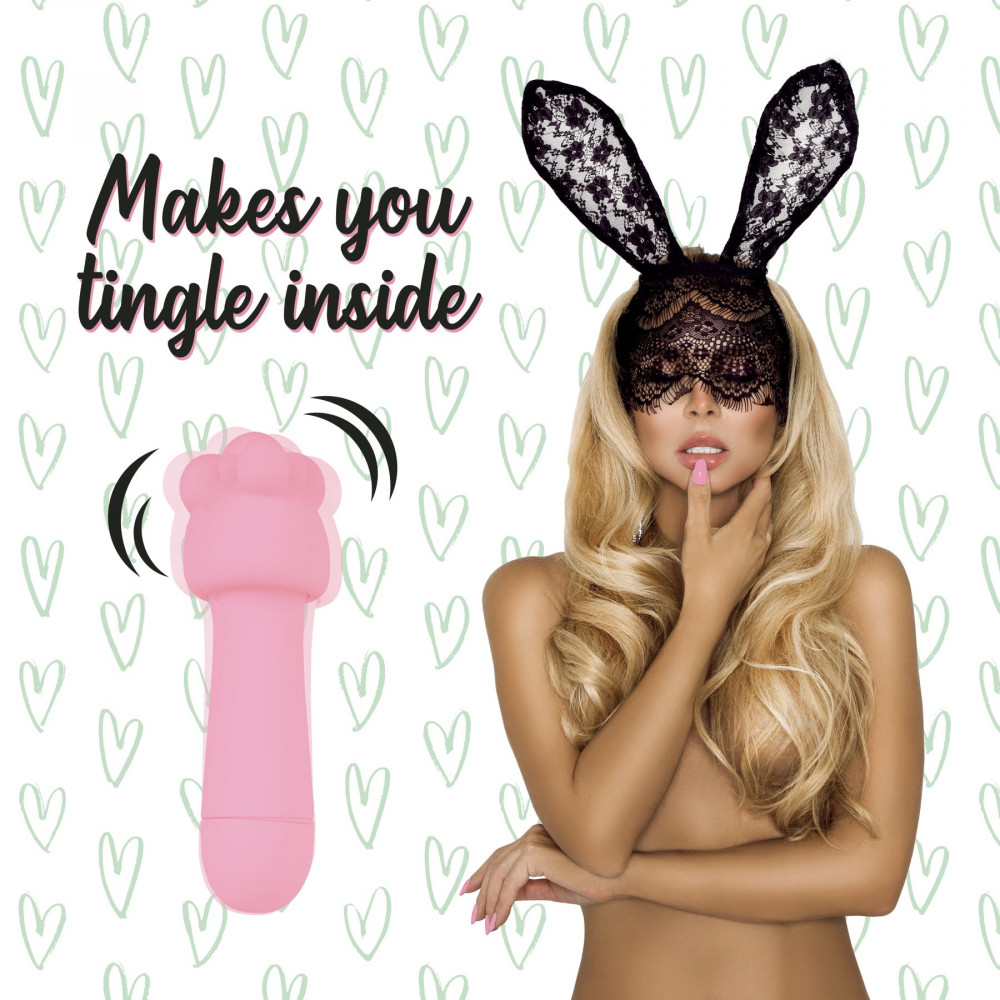 Клиторальный вибратор - Мини-вибратор FeelzToys Mister Bunny Pink с двумя насадками 4