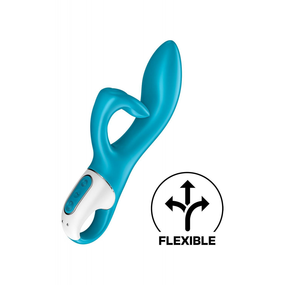 Вибратор-кролик - Вибратор кролик с тройным отростком Satisfyer Embrace me Turquoise, 2 мотора, диаметр 3,6 см 5