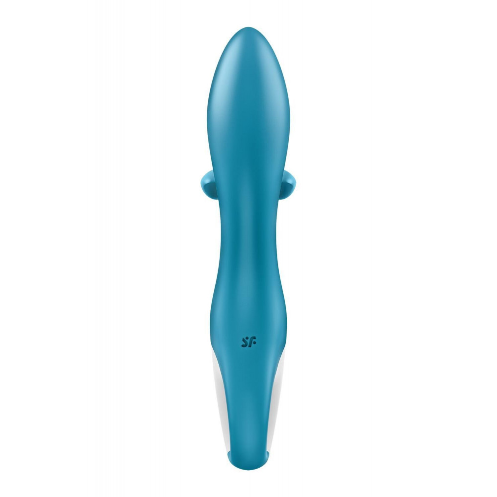 Вибратор-кролик - Вибратор кролик с тройным отростком Satisfyer Embrace me Turquoise, 2 мотора, диаметр 3,6 см 2