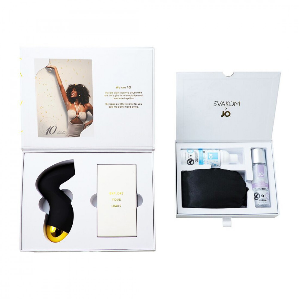 Подарочные наборы - Подарочный набор Svakom Anniversary Box: вакуумный стимулятор, ленты, маска, лубрикант, спрей