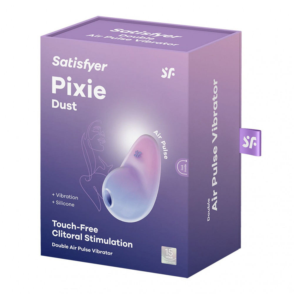 Вибраторы вакуумные - Вакуумный вибратор Satisfyer Pixie Dust Violet/Pink 5