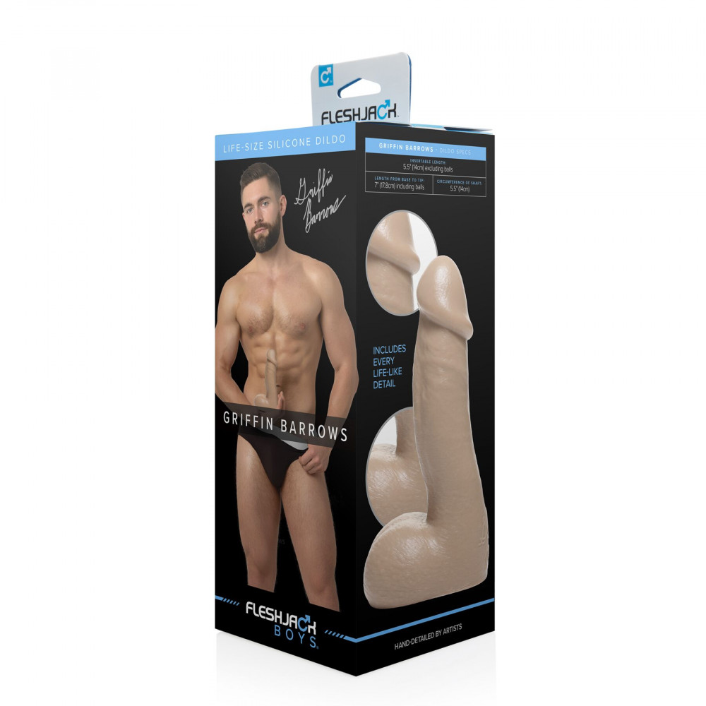 Фаллоимитаторы на присоске, двойные - Фаллоимитатор Fleshjack Boys: Griffin Barrows Dildo 1