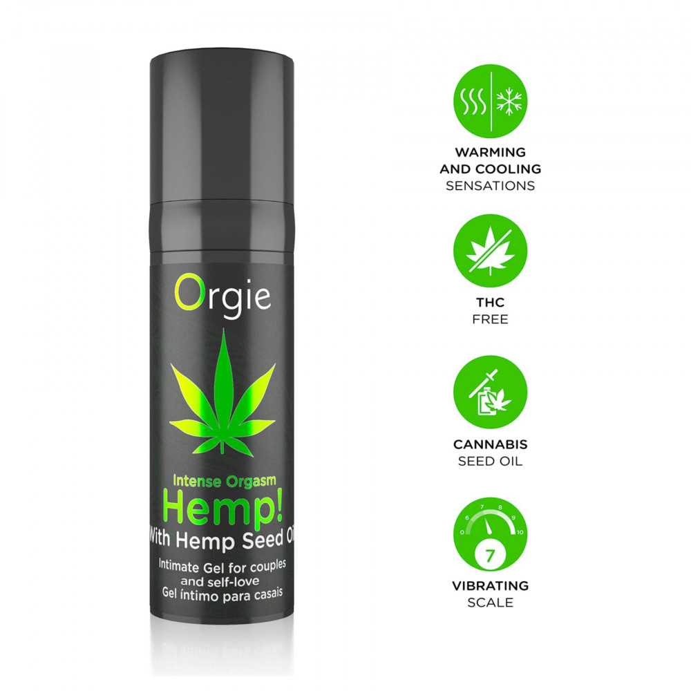 Женские возбудители - Стимулирующий гель для клитора Orgie - Hemp! Intense Orgasm (15 мл) 2