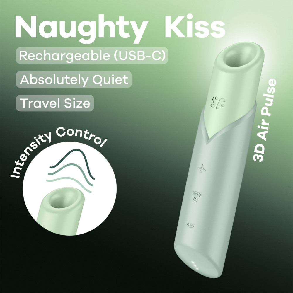 Вибраторы вакуумные - Вакуумный стимулятор Satisfyer Naughty Kiss 5