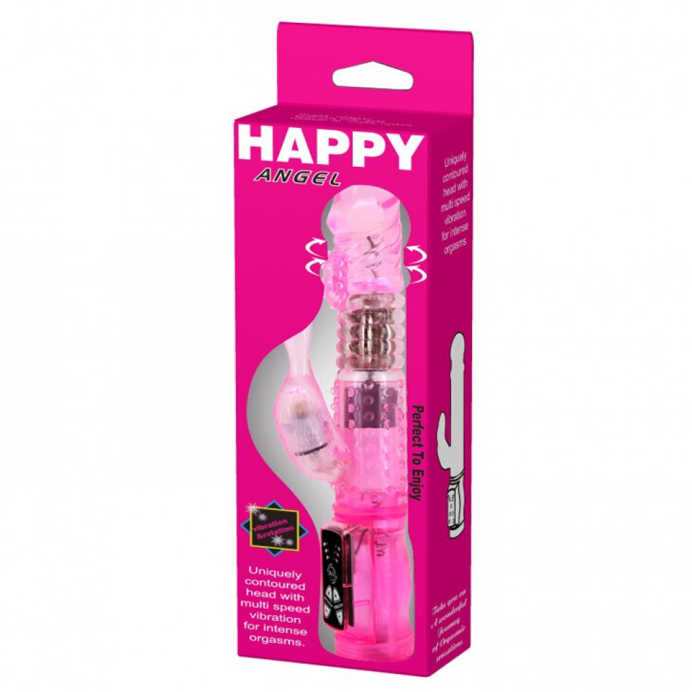 Вибратор - Вибратор с ротацией и стимулятором клитора Happy Angel, BW-037017 1