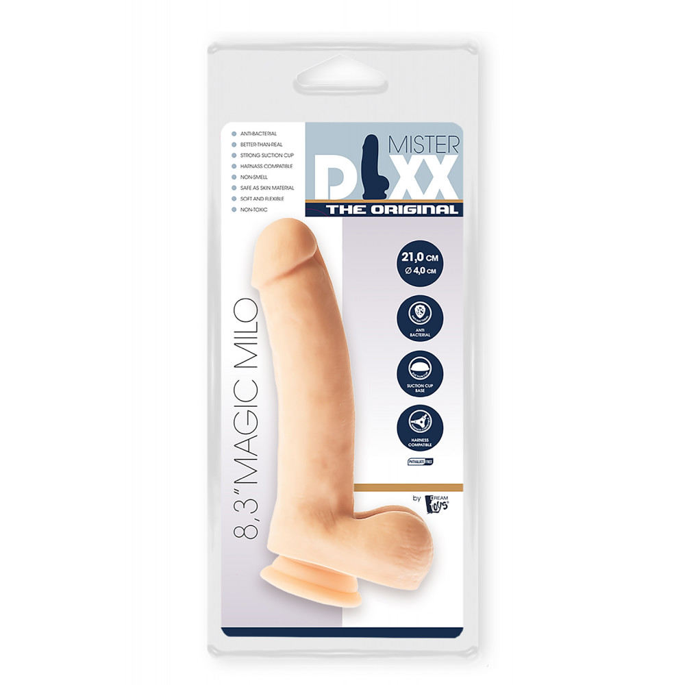Фаллоимитаторы реалистичные - Гибкий фаллоимитатор DREAM TOYS MR. DIXX MAGIC MILO 8.3INCH DILDO 2