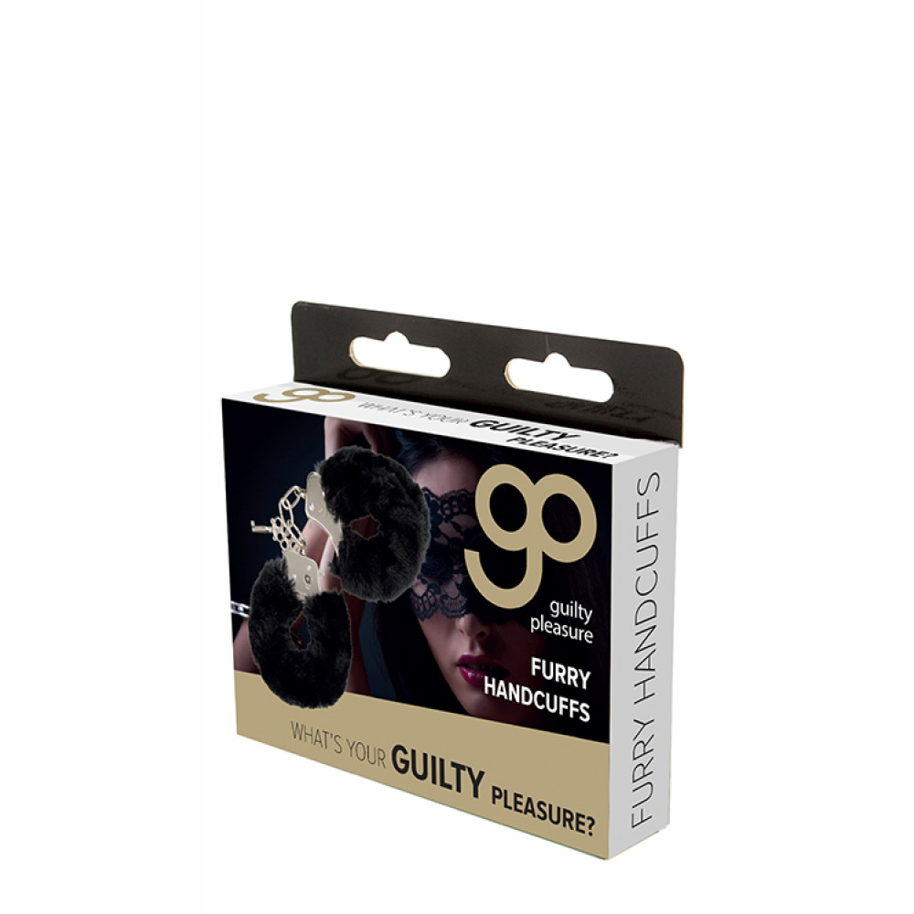 Наручники, веревки, бондажы, поножи - Наручники GP FURRY HANDCUFFS BLACK 1
