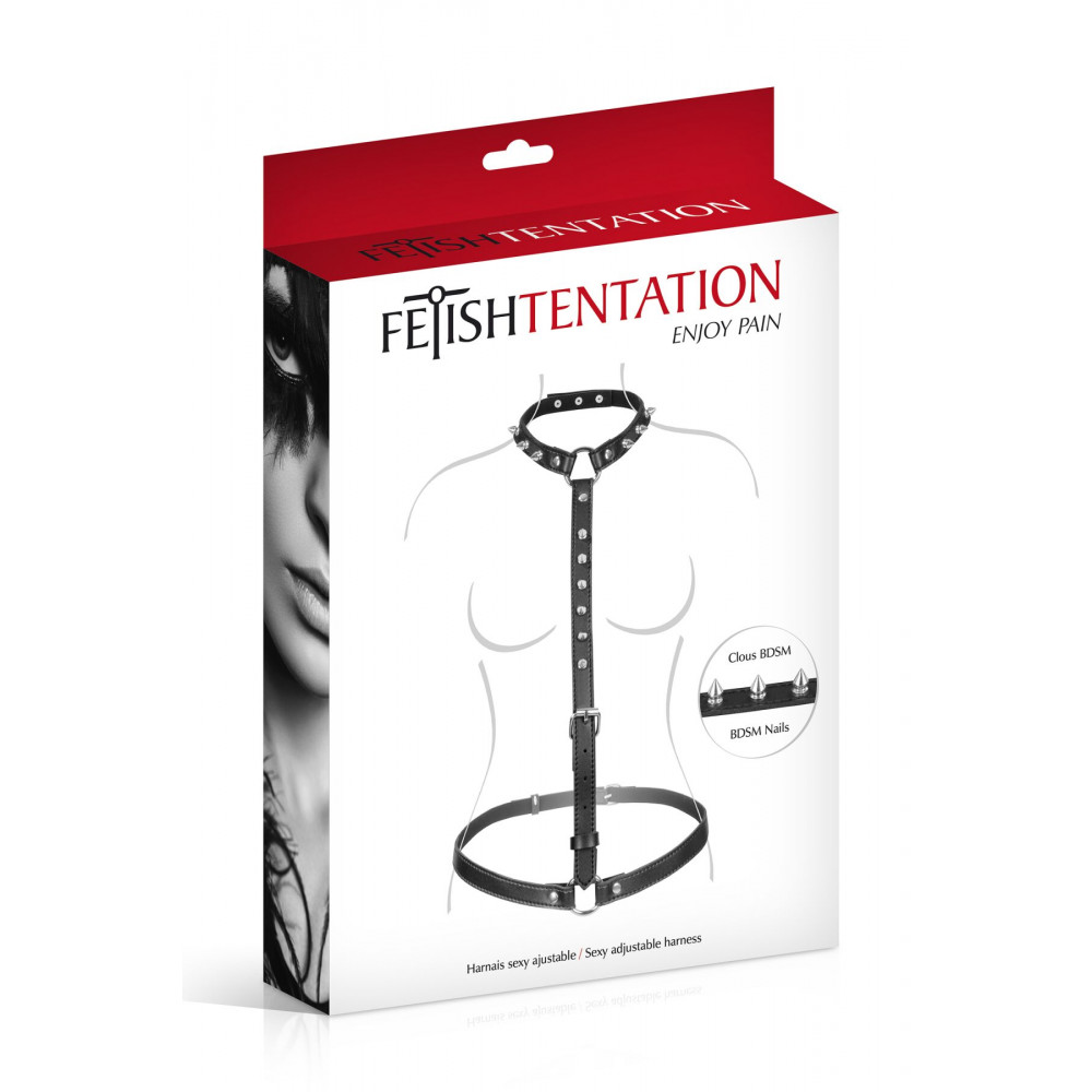 Чокеры, портупеи - Портупея на тело Fetish Tentation Sexy Adjustable Harness 1