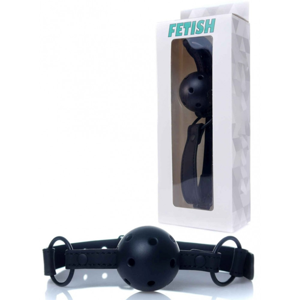 Электростимуляторы - Кляп Fetish Boss Series - Ball Gag rubber Black 3, BS6100035