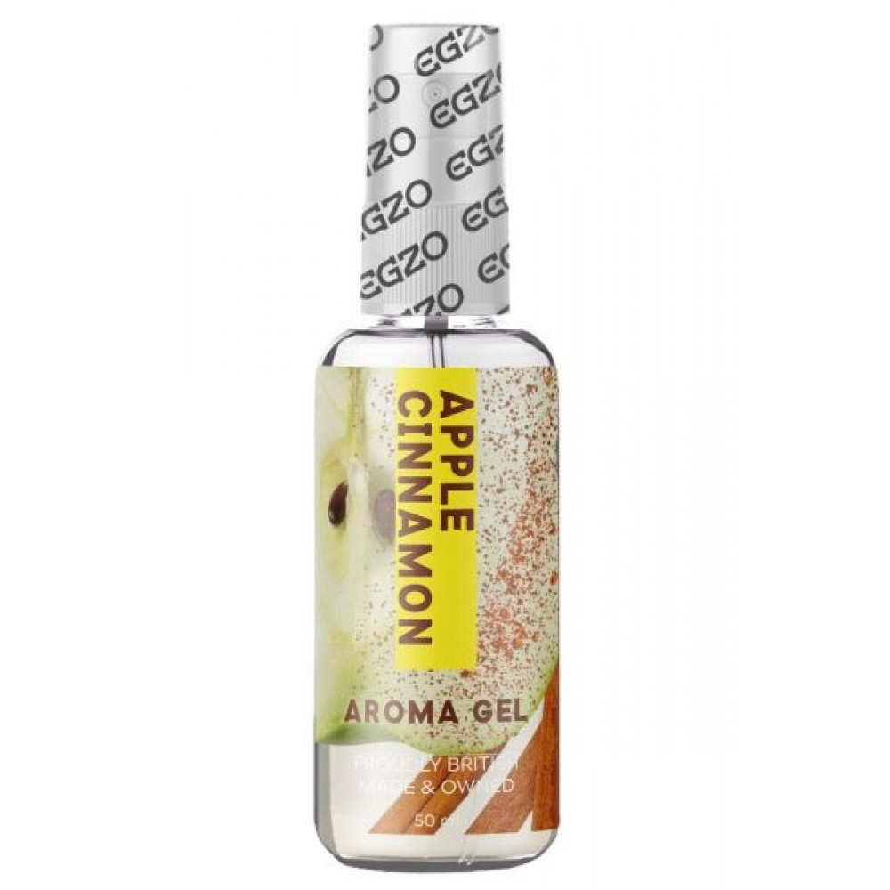 Оральные смазки - Съедобный гель-лубрикант EGZO AROMA GEL - Яблоко с корицей, 50 мл 1