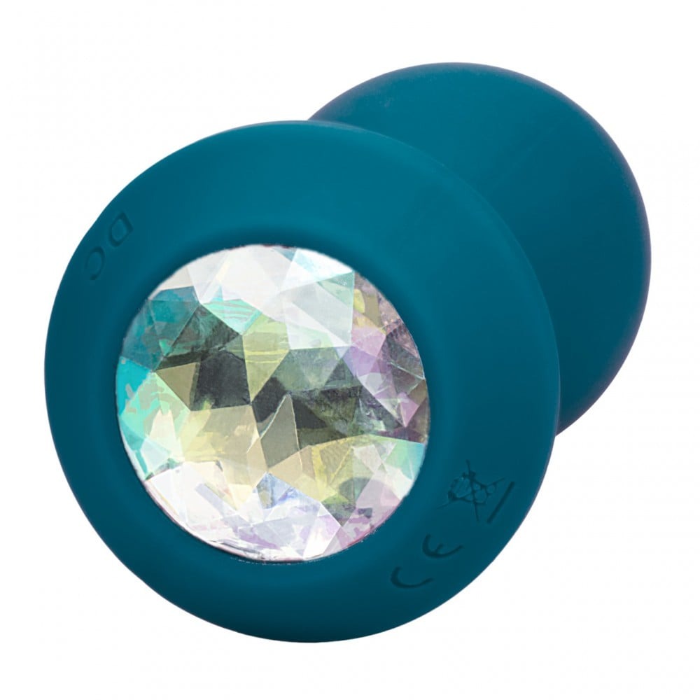 Секс игрушки - Анальная пробка с вибрацией Vibrating Crystal Probe Голубая California Exotic 6