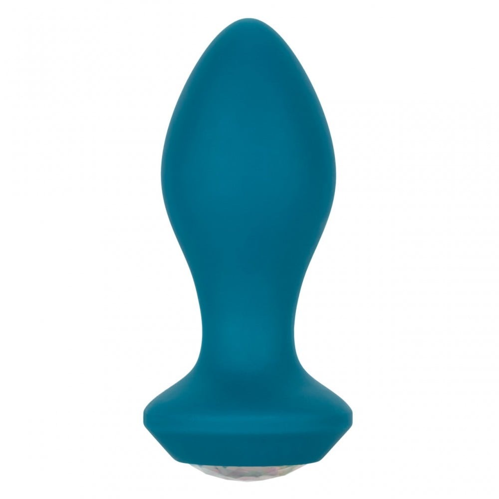 Секс игрушки - Анальная пробка с вибрацией Vibrating Crystal Probe Голубая California Exotic 5