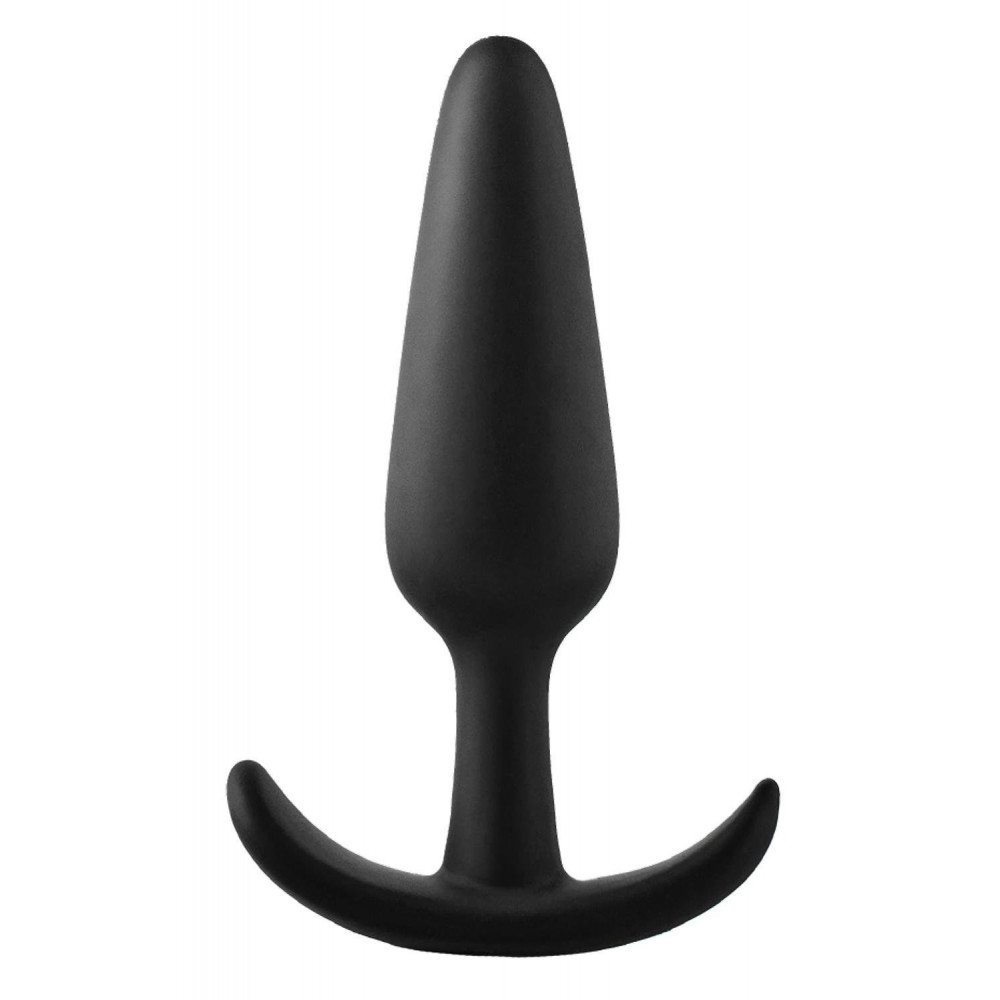 Секс игрушки - Анальний плаг черный Dreamtoys FantASStic Smooth со стопером в форме якоря, Large