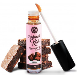 Блеск для губ с эффектом вибрации Secret Play - LIP GLOSS Vibrant Kiss Brownie, 6 грамм