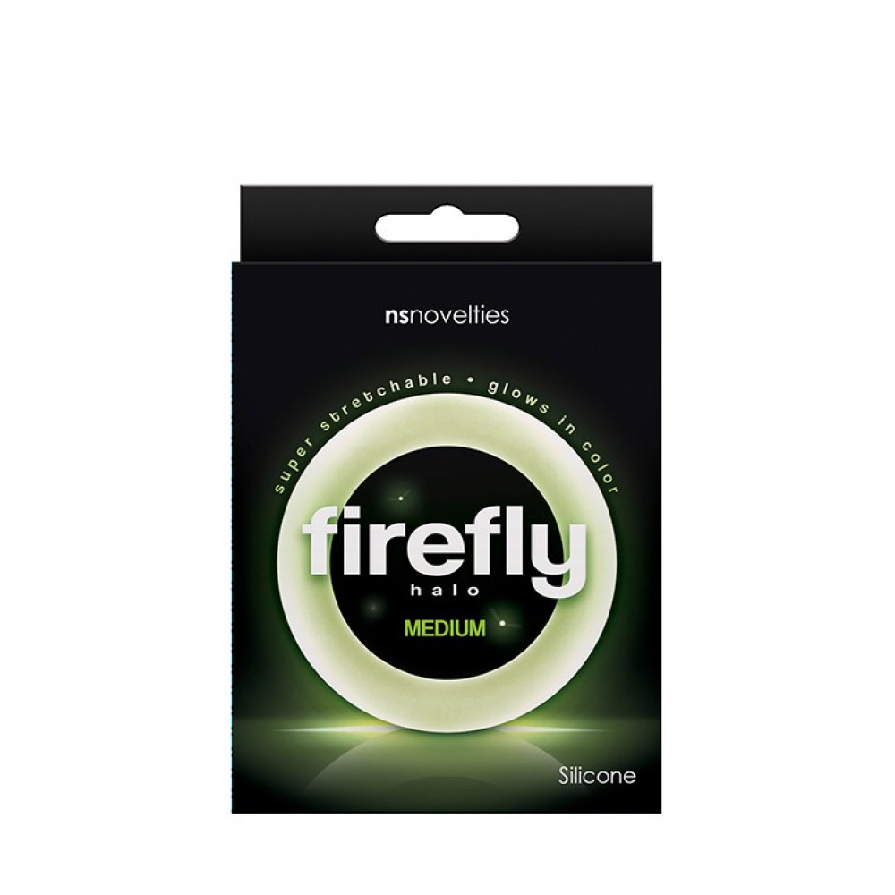 Секс игрушки - Эрекционное кольцо для пениса иллюминесцентное NS Novelties Firefly Halo прозрачное 1