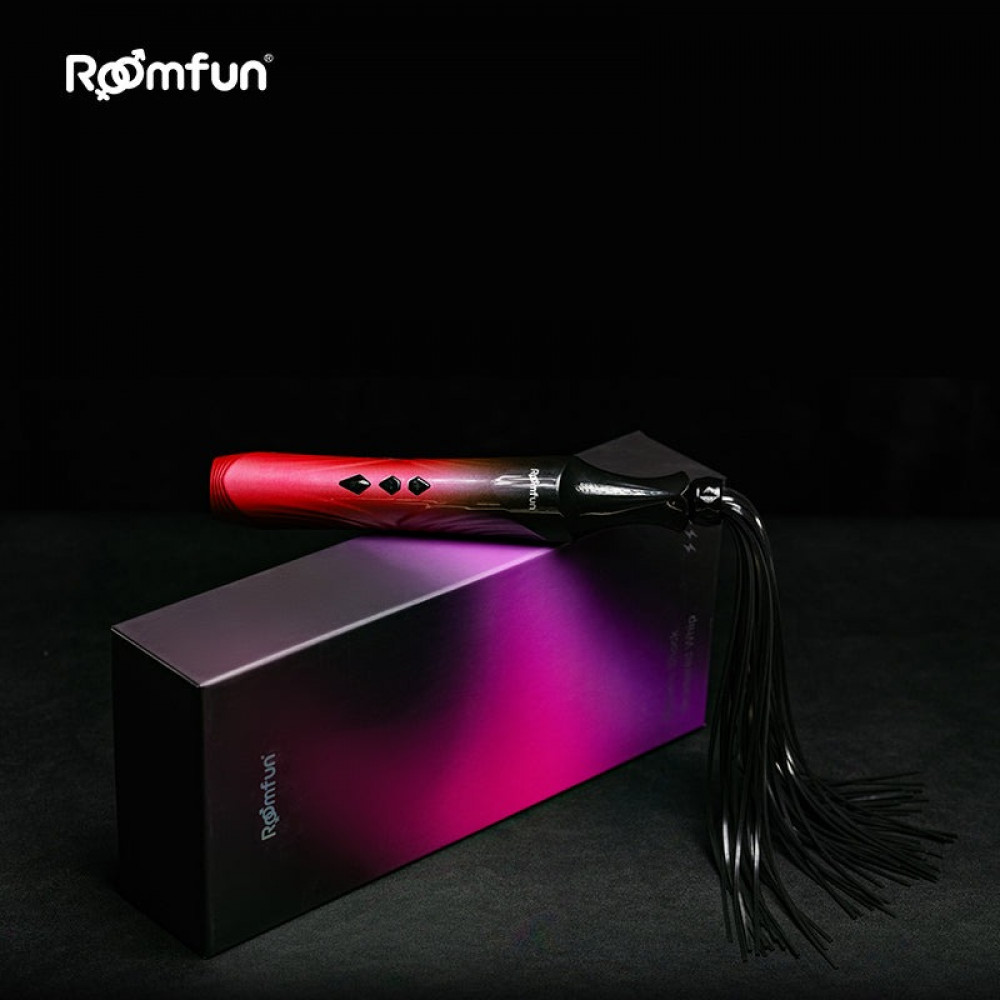 Секс игрушки - Флоггер-электрошокер Roomfun с электрическим током, градиент 5