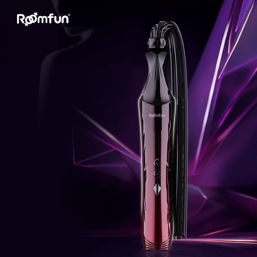 Секс игрушки - Флоггер-электрошокер Roomfun с электрическим током, градиент 1