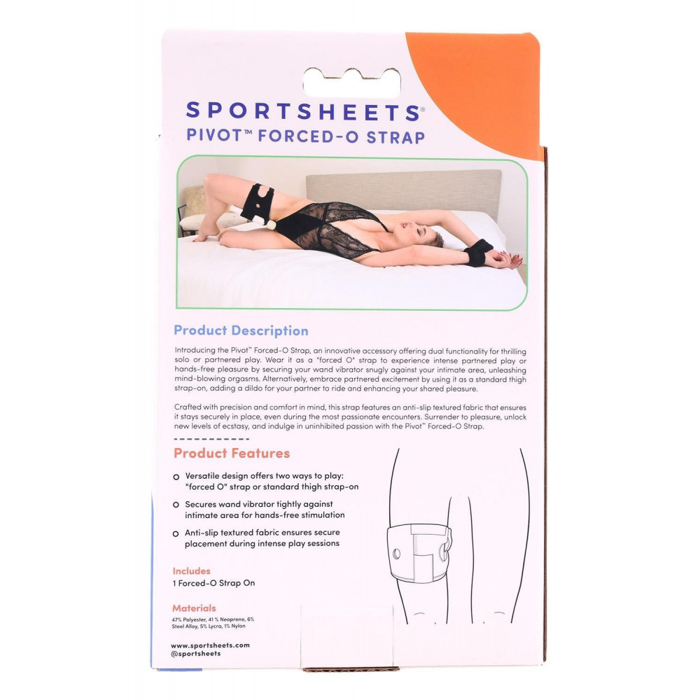 Секс игрушки - Фиксатор на ногу для игрушек Sportsheets Pivot Forced O Strap черный 13