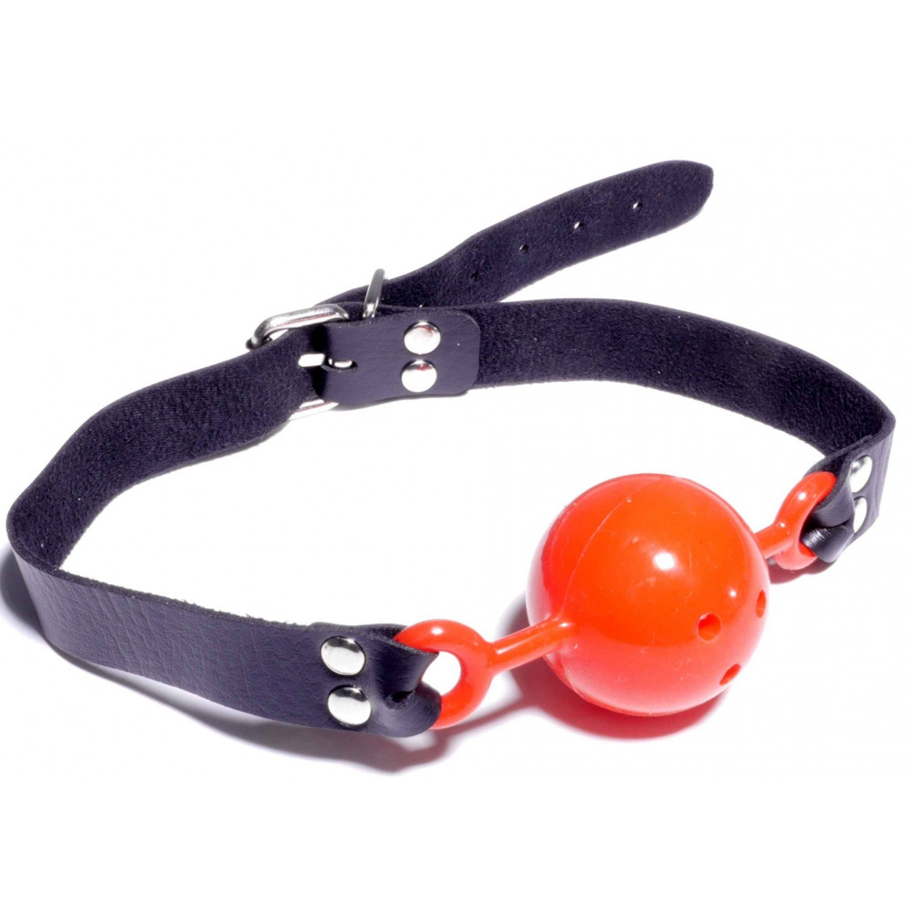 Электростимуляторы - Кляп Fetish Boss Series - Ball Gag rubber Red 1, BS6100032 3