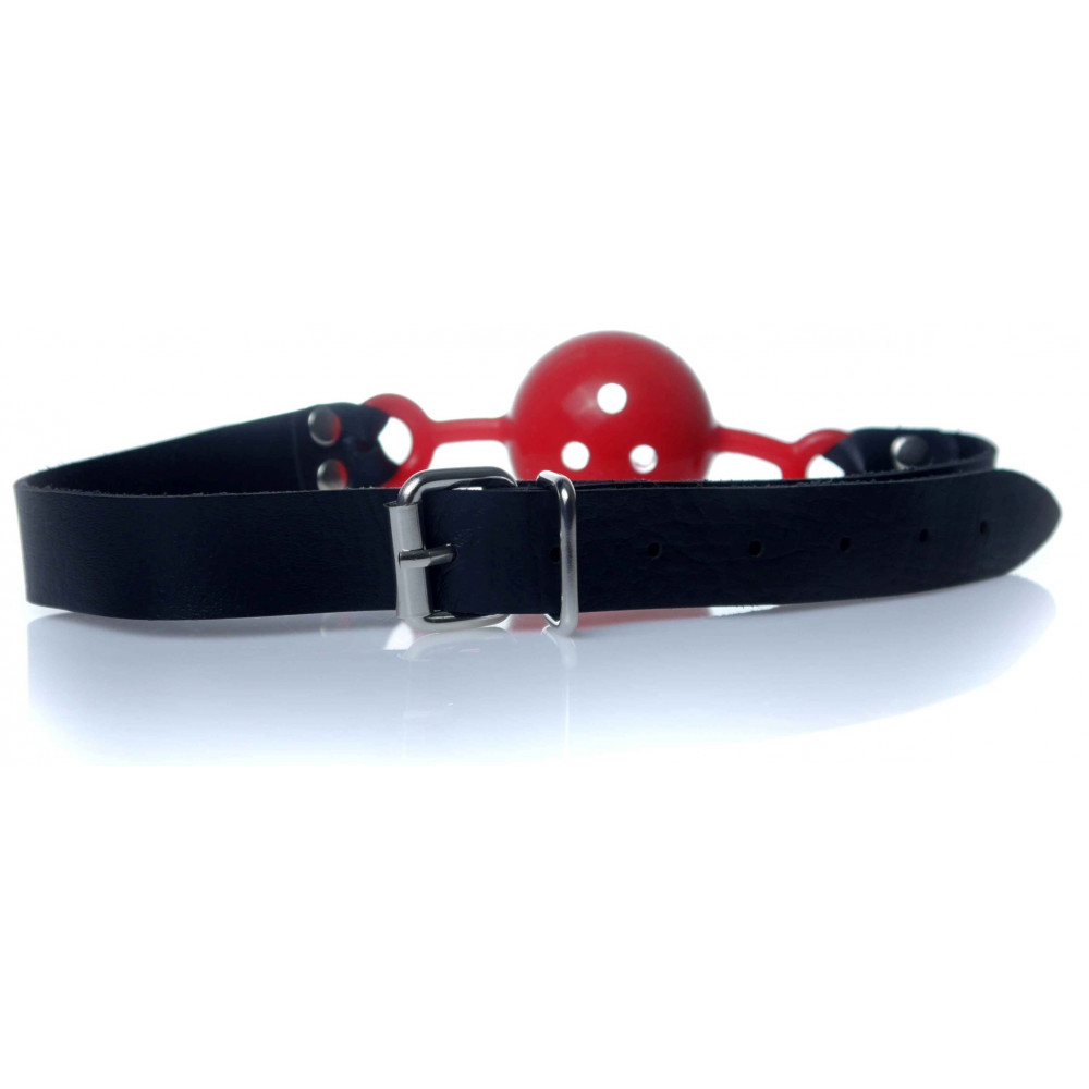 Электростимуляторы - Кляп Fetish Boss Series - Ball Gag rubber Red 1, BS6100032 5