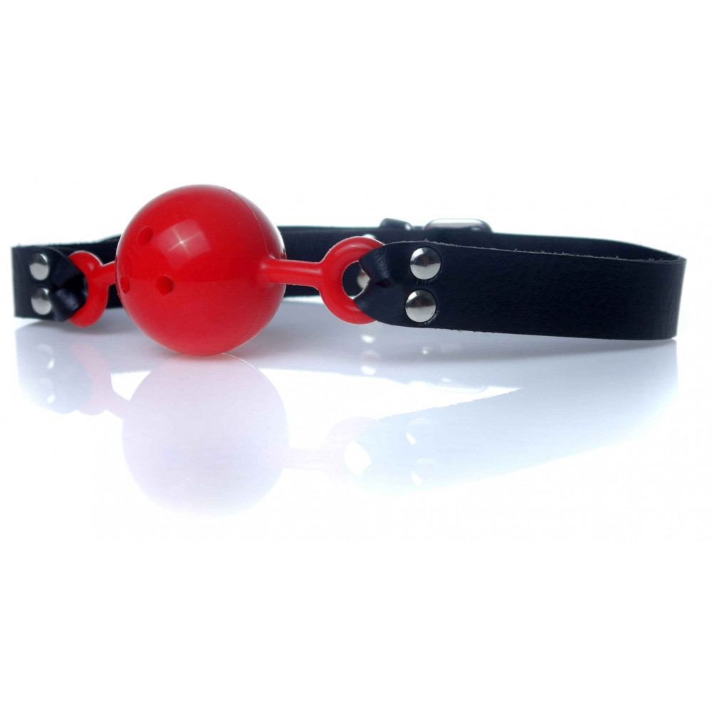 Электростимуляторы - Кляп Fetish Boss Series - Ball Gag rubber Red 1, BS6100032 4