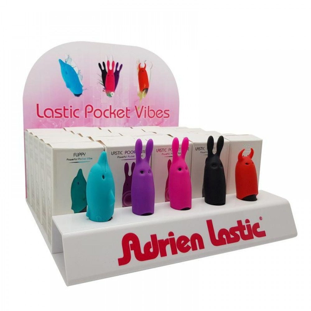 Секс игрушки - Мини-вибратор в виде дельфинчика, голубой, Adrien Lastic Pocket Vibe Flippy Blue, 7,5 х 2,5 см 2
