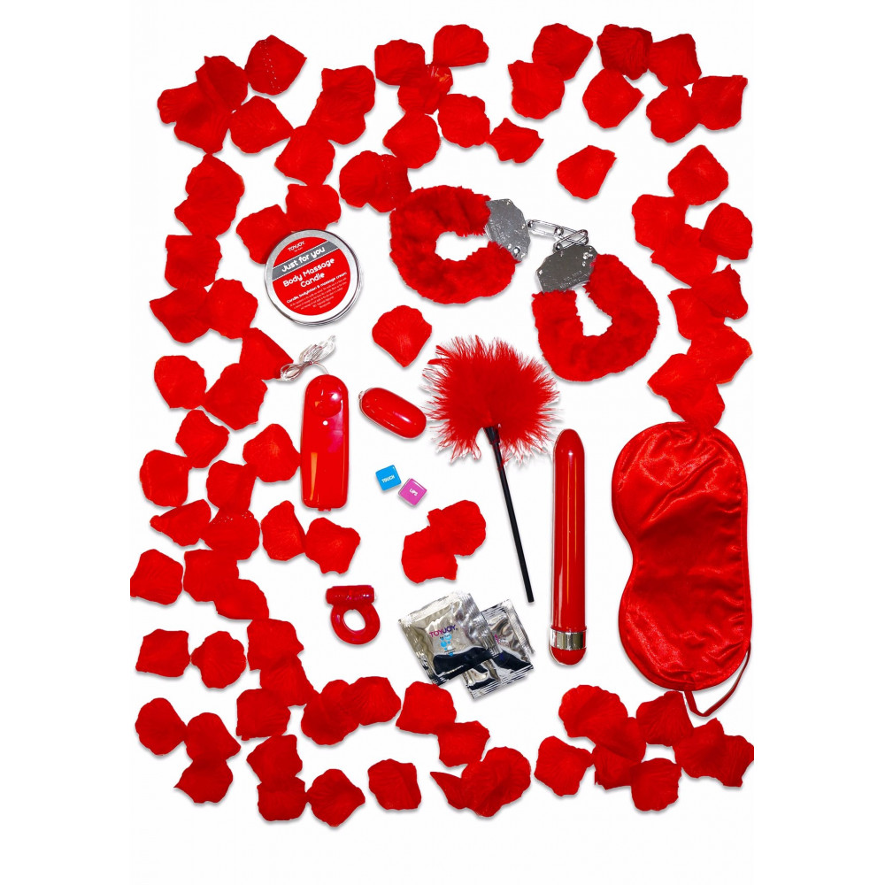 Секс игрушки - Набор БДСМ игрушек подарочный Toy Joy Romance Gift Set, красный