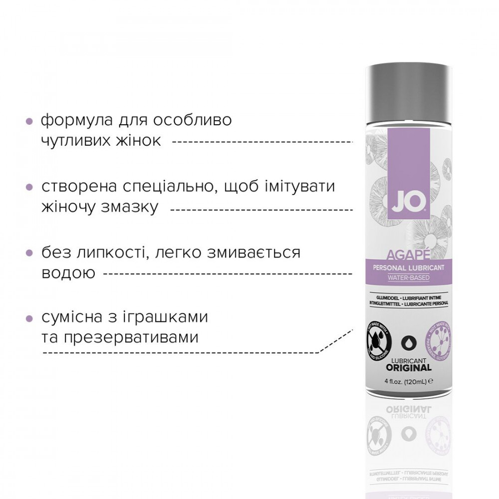 Смазка на водной основе - Смазка на водной основе System JO AGAPE - ORIGINAL (120 мл) без глицерина, гликоля и парабенов 2