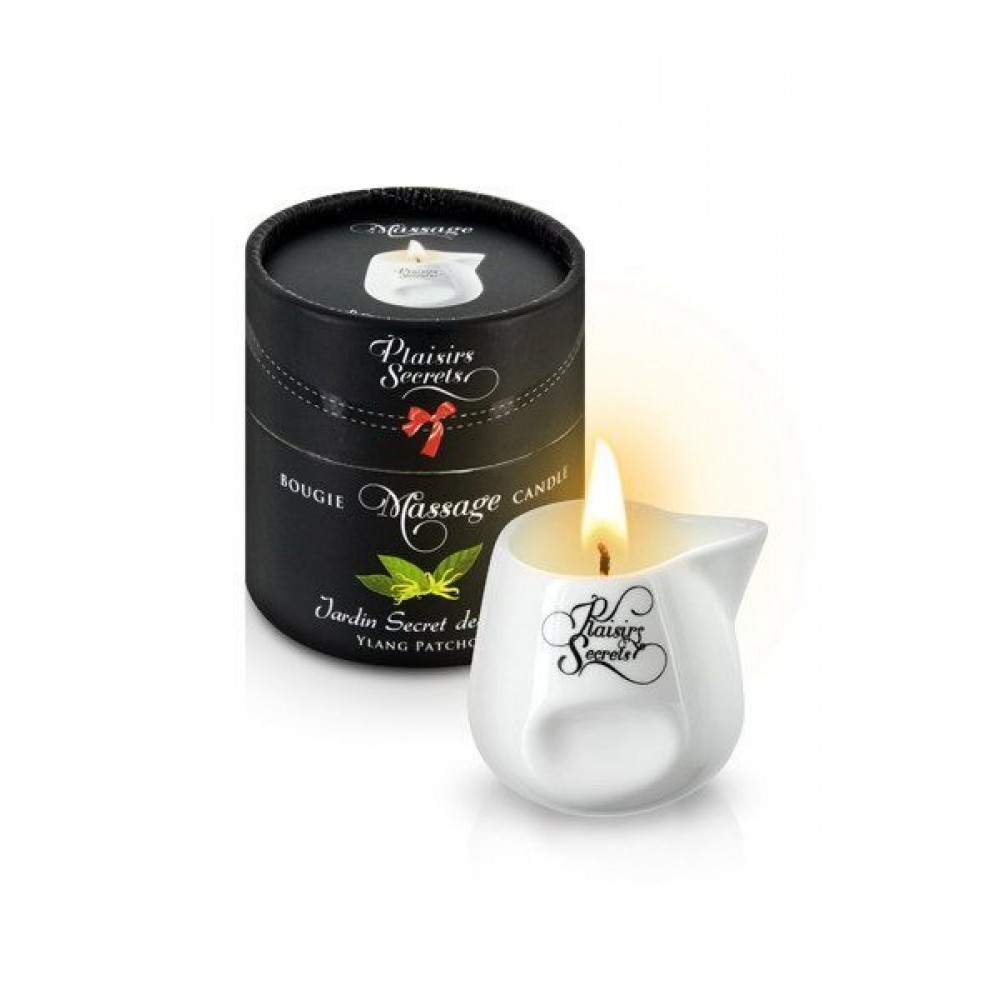 Массажные свечи - Массажная свеча Plaisirs Secrets Ylang Patchoul (80 мл) подарочная упаковка, керамический сосуд