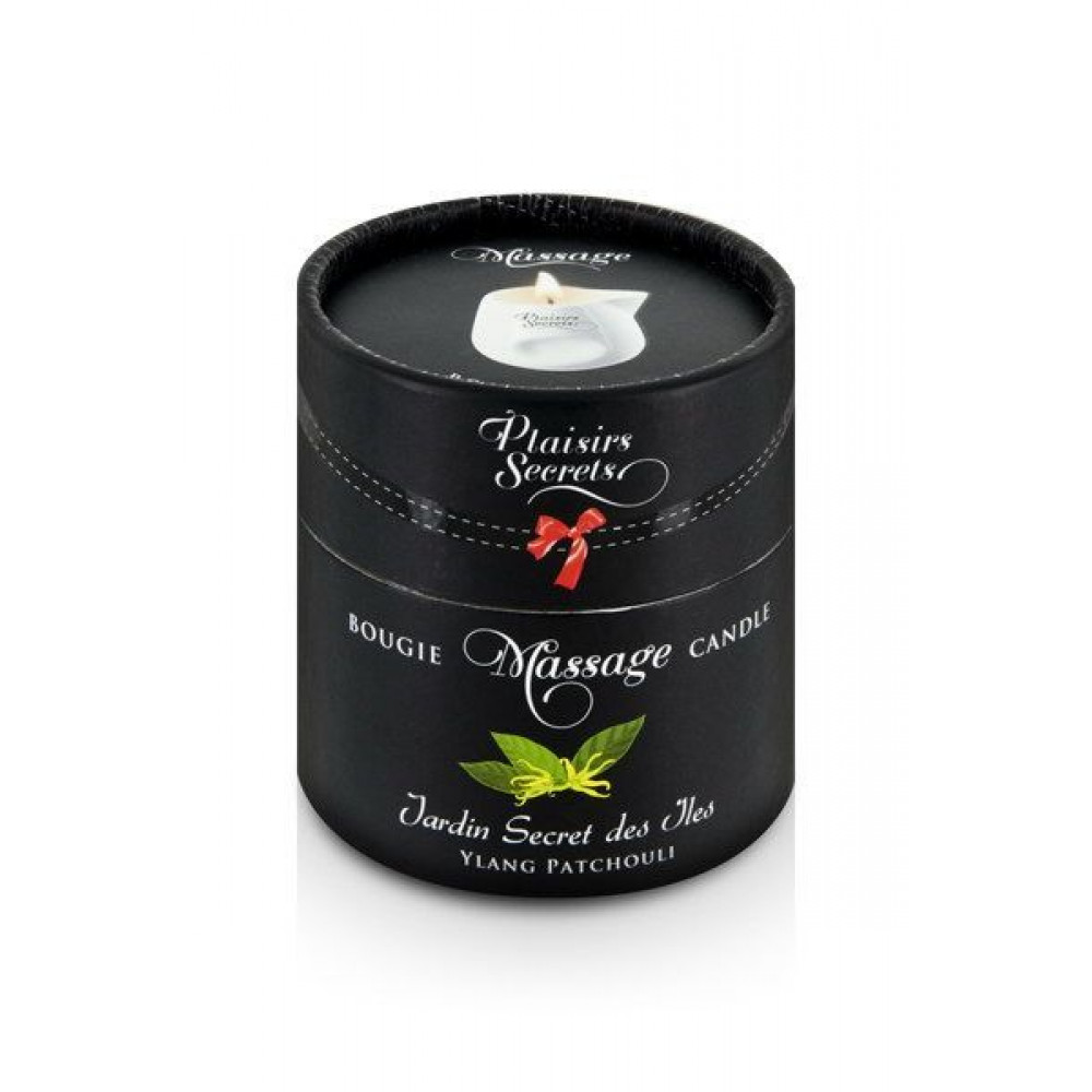 Массажные свечи - Массажная свеча Plaisirs Secrets Ylang Patchoul (80 мл) подарочная упаковка, керамический сосуд 1