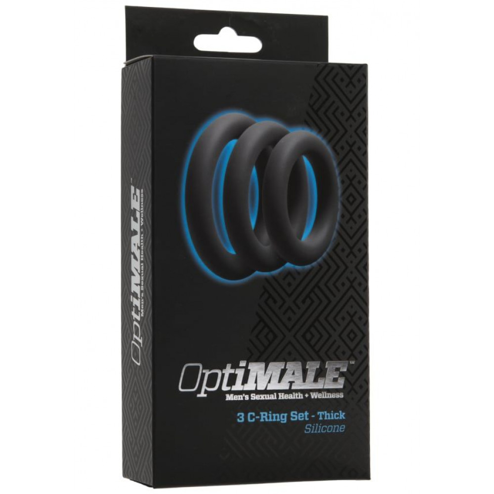 Эрекционное кольцо - Набор эрекционных колец Doc Johnson OptiMALE 3 C-Ring Set Thick 1