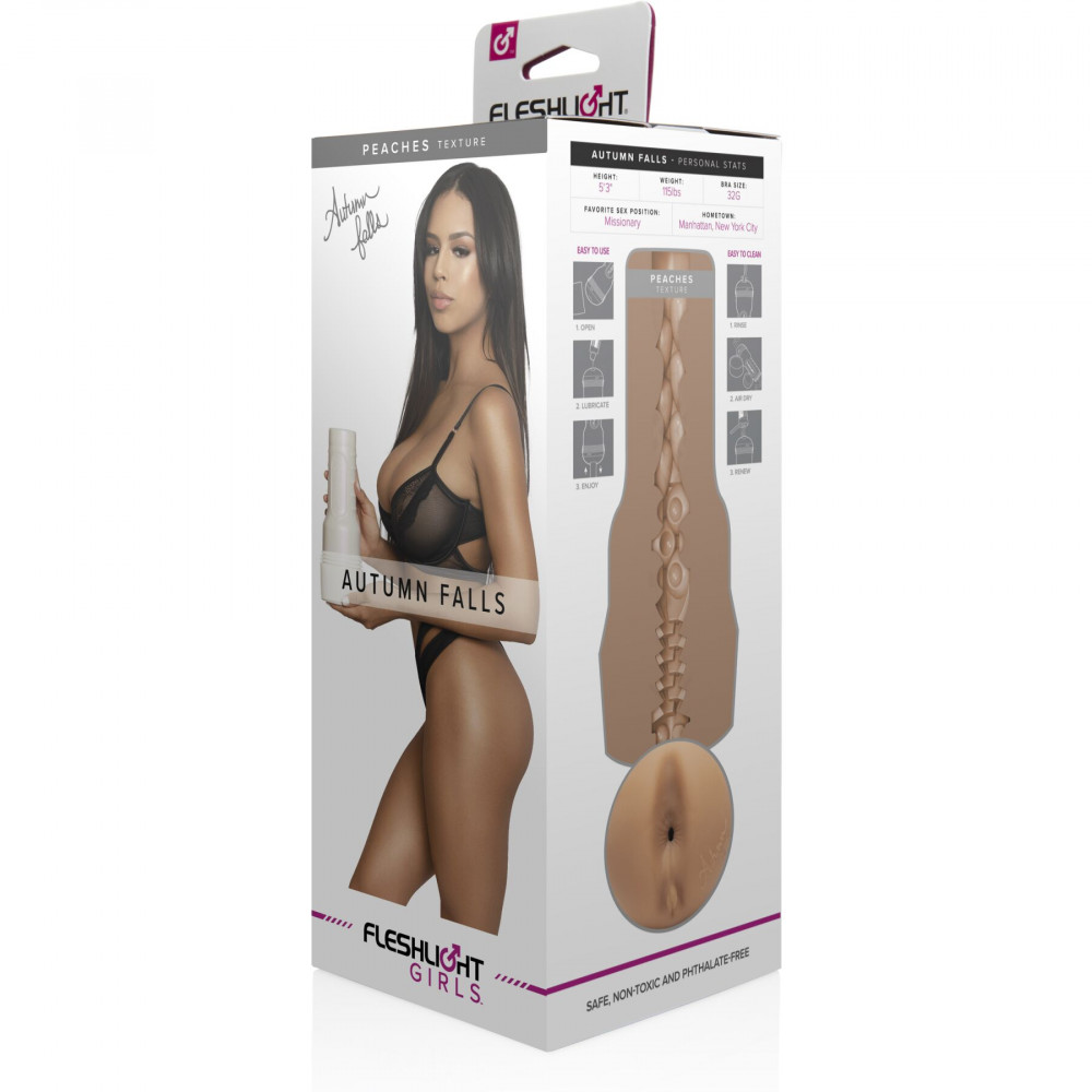 Мастурбаторы анал - Мастурбатор Fleshlight Girls: Autumn Falls - Peaches, со слепка ануса, очень нежный 1