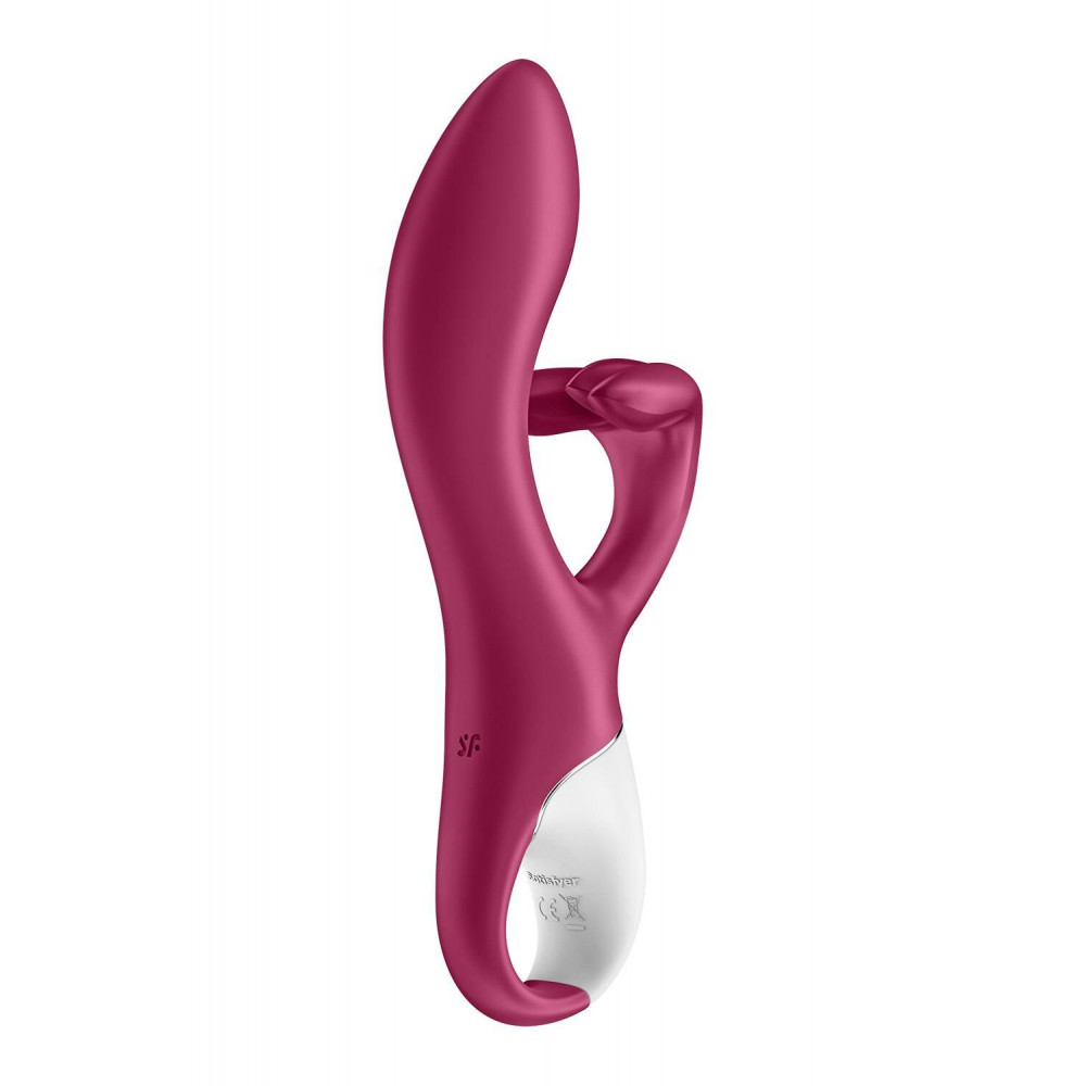 Вибратор-кролик - Вибратор кролик с тройным отростком Satisfyer Embrace me Berry, 2 мотора, диаметр 3,6 см 4