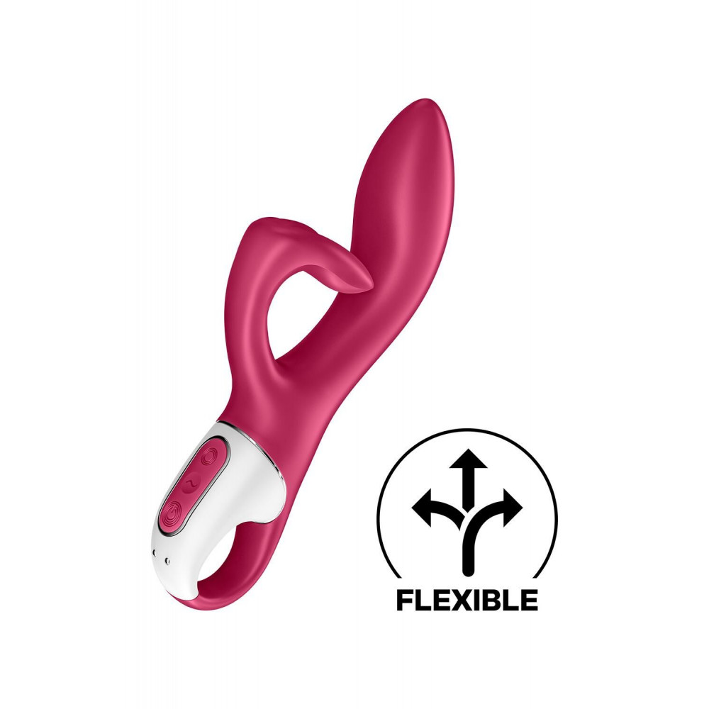 Вибратор-кролик - Вибратор кролик с тройным отростком Satisfyer Embrace me Berry, 2 мотора, диаметр 3,6 см 5