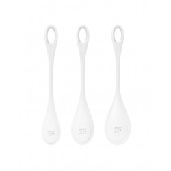 Набор йони бусин Satisfyer Yoni Power 1 White, диаметр 2-2,5-3см, вес 22-46-74гр