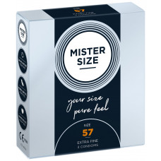 Презервативы Mister Size - pure feel - 57 (3 condoms), толщина 0,05 мм
