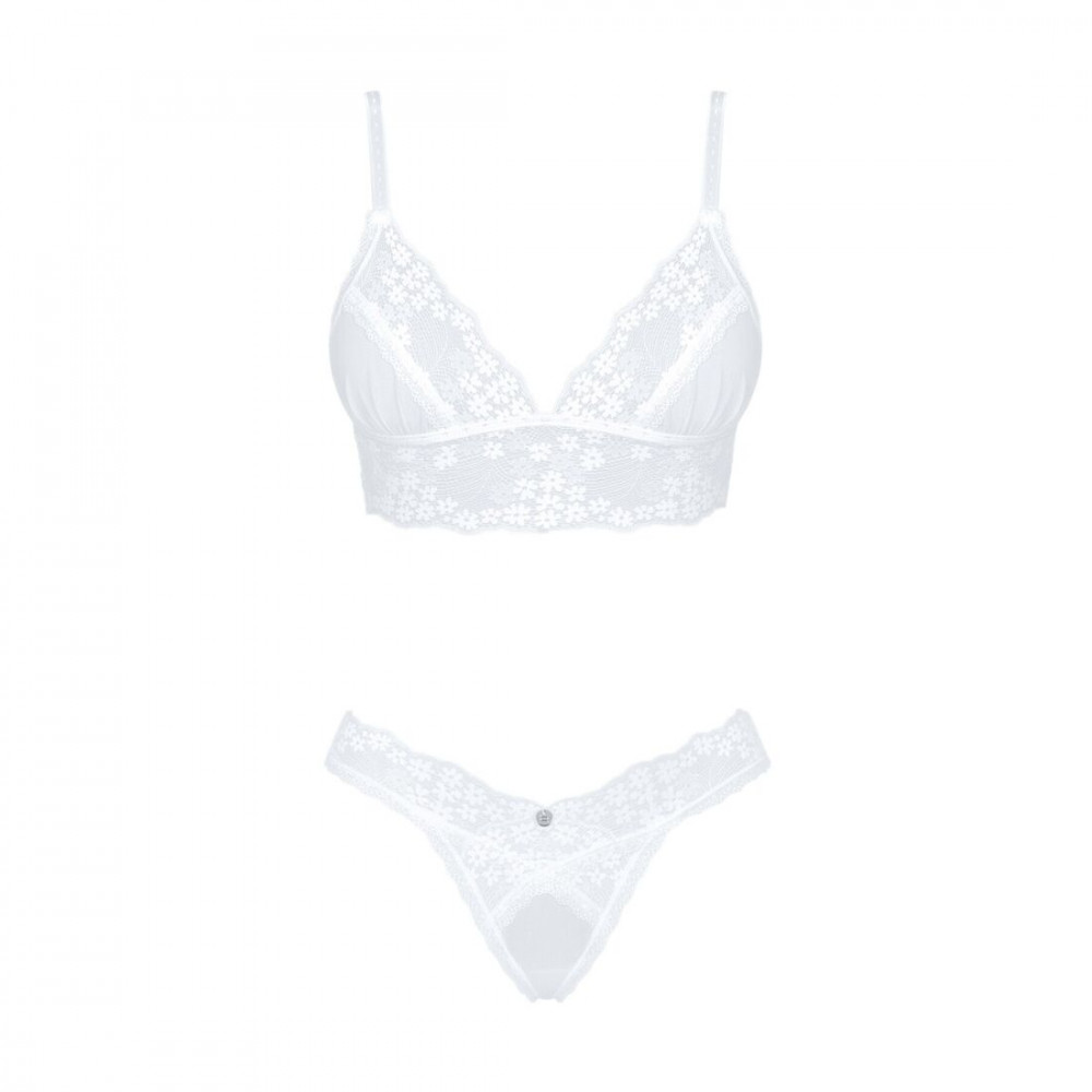 Эротические комплекты - Эротический комплект Obsessive Heavenlly 2-pcs set XL/2XL, бюстгальтер и танга 3
