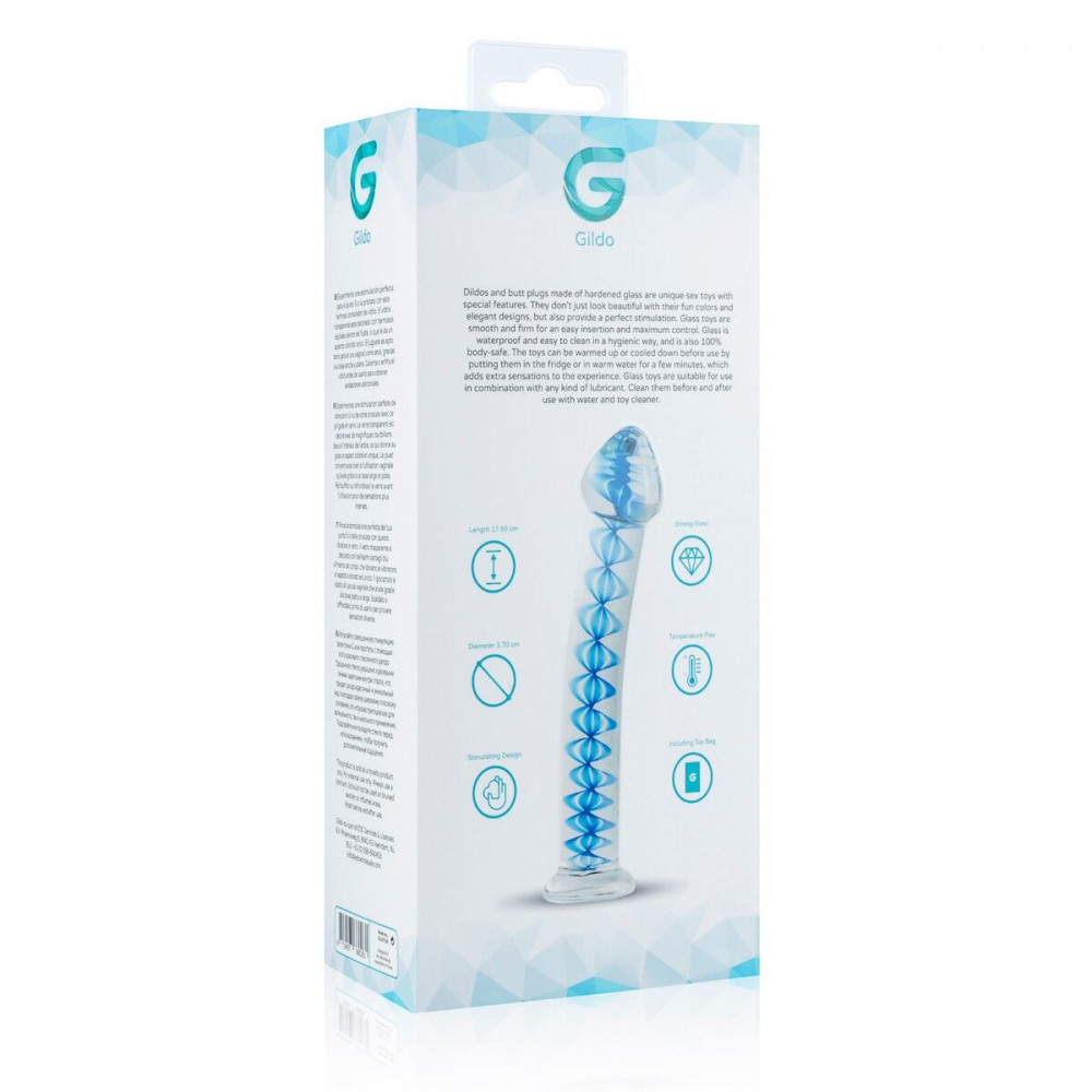 Дилдо - Стеклянный дилдо Gildo Glass Dildo No. 4, для точки G и простаты 1