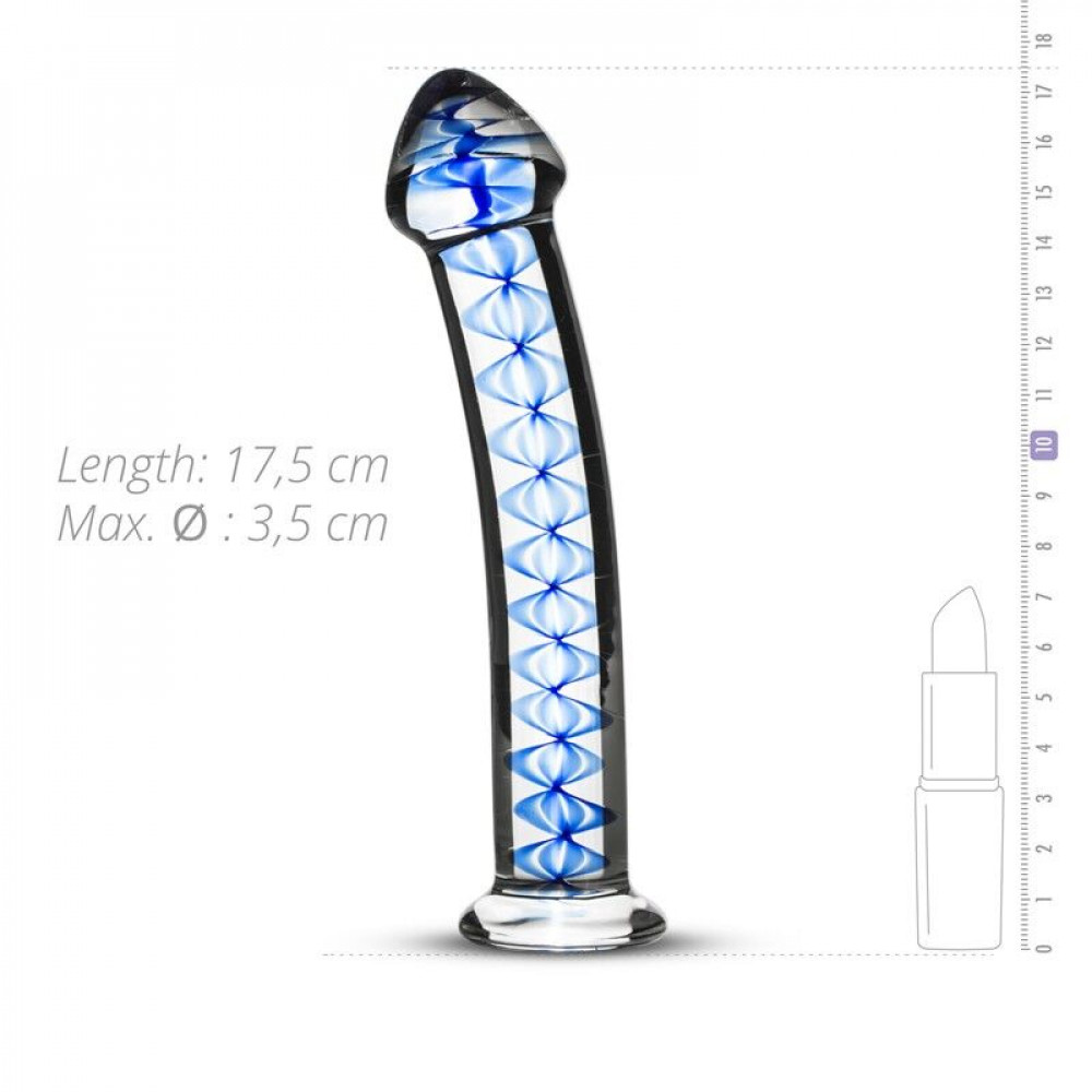 Дилдо - Стеклянный дилдо Gildo Glass Dildo No. 4, для точки G и простаты 4
