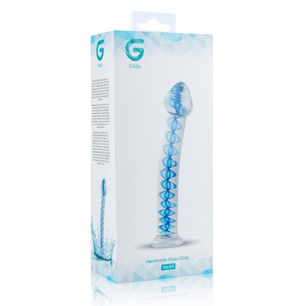 Дилдо - Стеклянный дилдо Gildo Glass Dildo No. 4, для точки G и простаты 2
