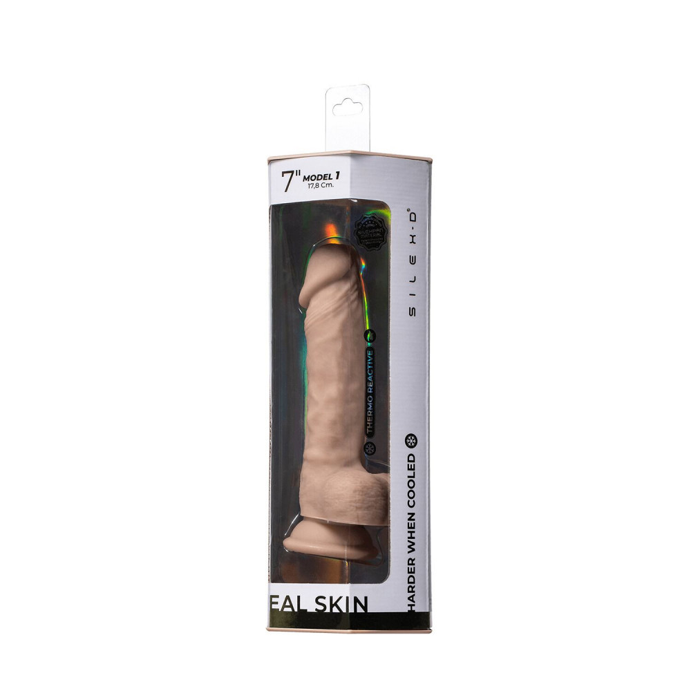 Фаллоимитаторы на присоске, двойные - Фаллоимитатор SilexD Johnny Real Skin Flesh (7in MODEL 1) 6