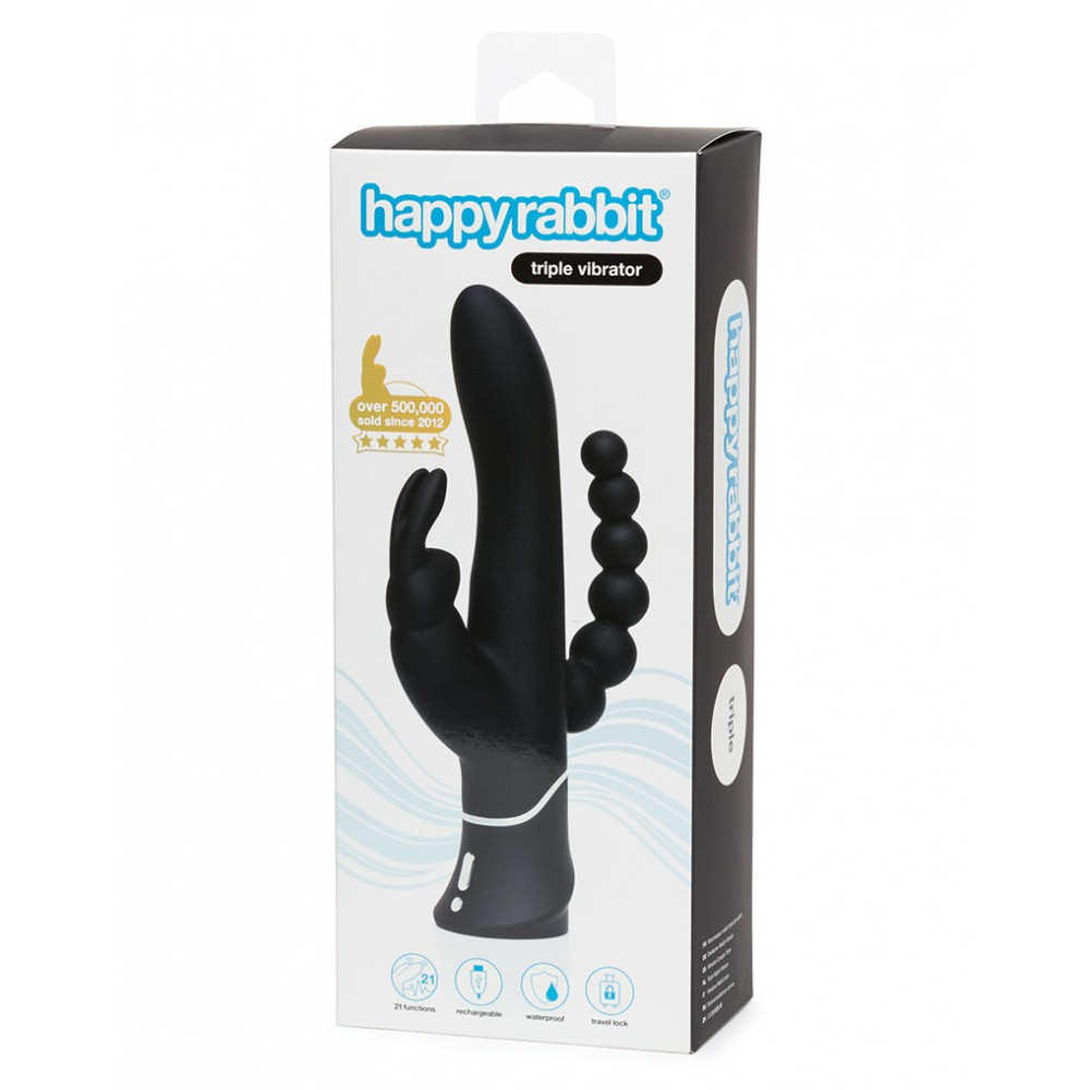 Двойной вибратор - Тройной вибратор Happy Rabbit Triple Curve 1