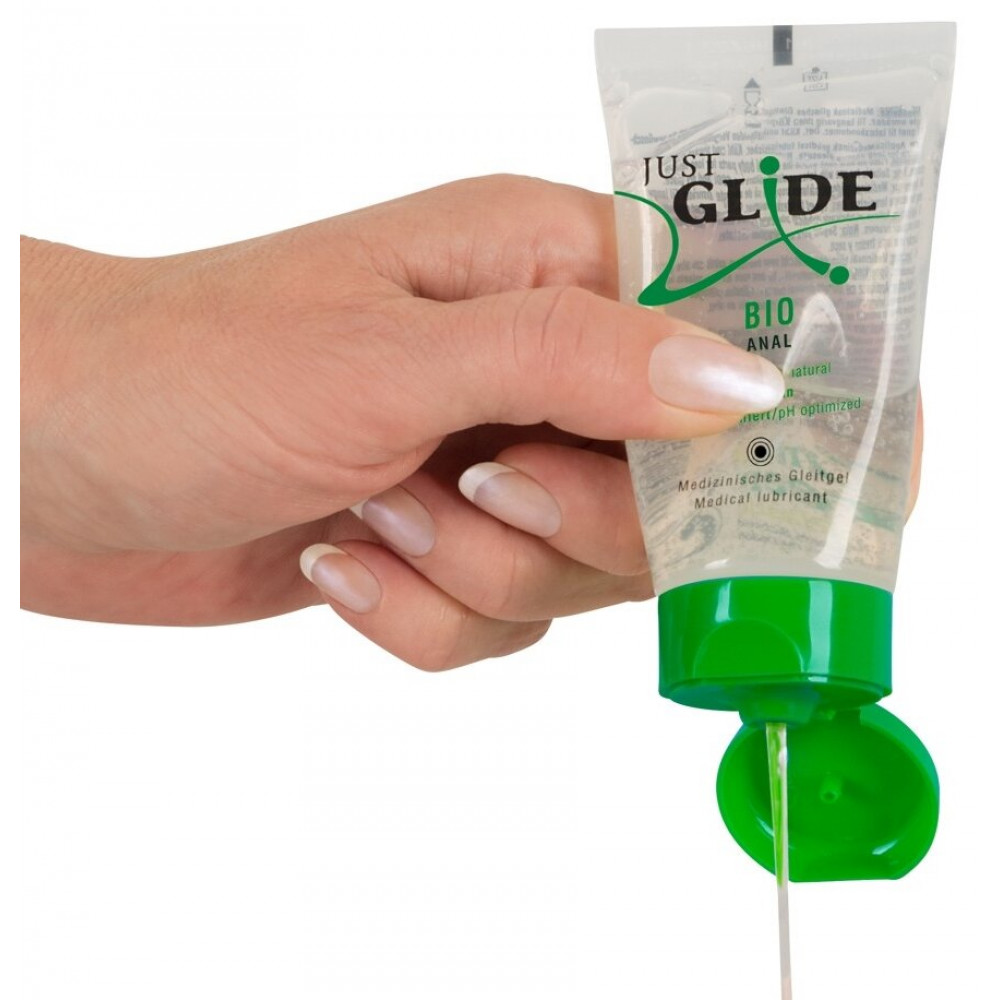 Лубриканты - Веганская органическая анальная смазка на водной основе - Just Glide Bio Anal, 50 ml 1