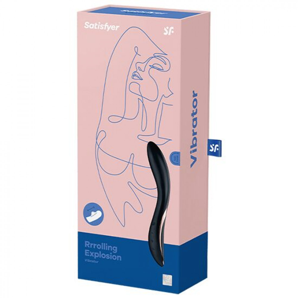 Стимулятор точки G - Вибратор с жемчужной стимуляцией точки G Satisfyer Rrrolling Explosion Black 1
