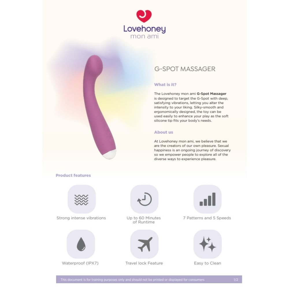 Секс игрушки - Вибратор для точки G Lovehoney Mon Ami G-spot, фиолетовый 4